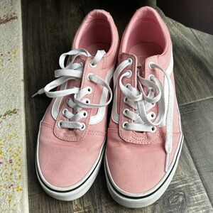 Pink Canvas Vans Size 8